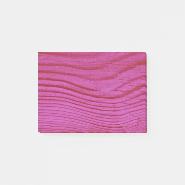 Pink Wood Grain Post-it Klebezettel (Vorderseite)