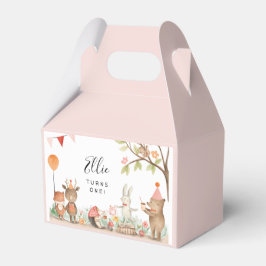 Pink Woodland Animals Birthday Gevor Box Geschenkschachtel