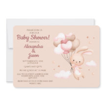 Pink Woodland Bunny Rabbit Babydusche