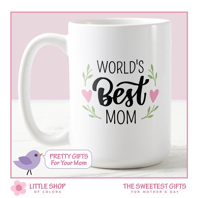 Pink World's Best Mama Mother Day Kaffeetasse (Von Creator hochgeladen)