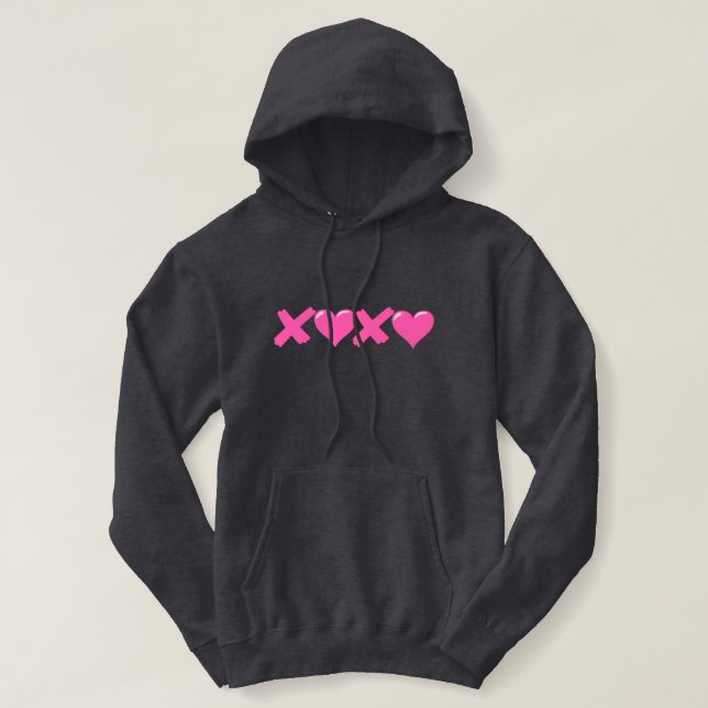Pink XOXO Hoodie (Design vorne)