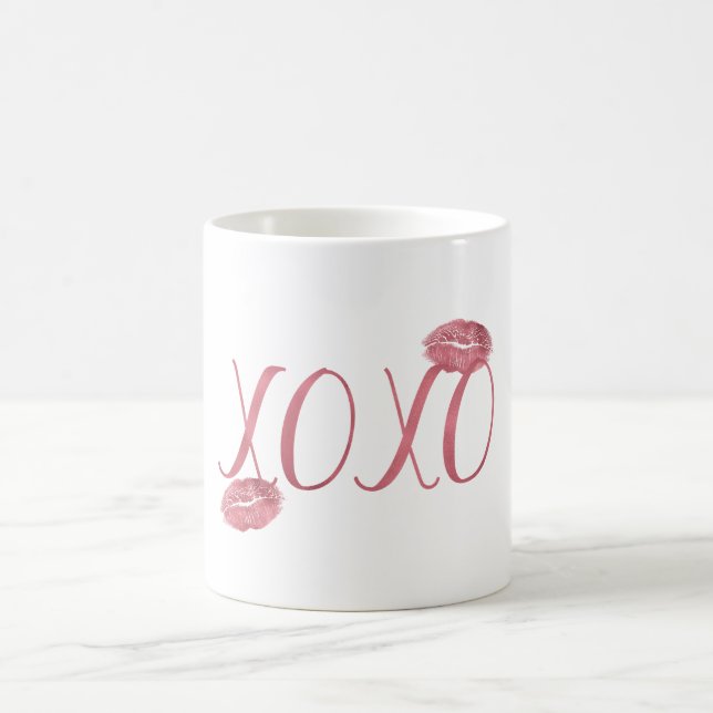 Pink XOXO Kisses Kaffeetasse (Mittel)