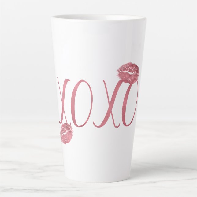 Pink XOXO Kisses Milchtasse (Vorderseite)