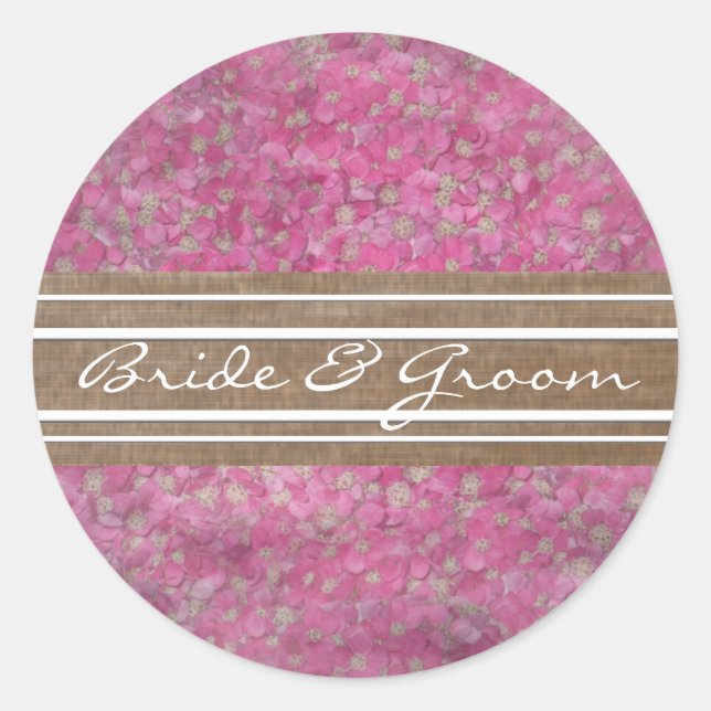 Pink Yarrow Elegant Stickers (Vorderseite)