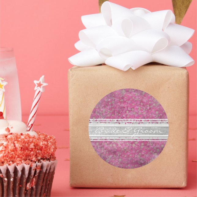 Pink Yarrow Elegant Stickers (Party)