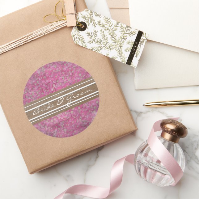 Pink Yarrow Elegant Stickers (Schenken)