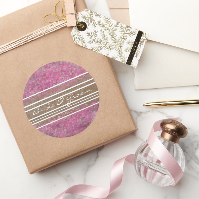 Pink Yarrow Elegant Stickers (Schenken)