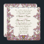 Pink Yarrow Vintag Paisley Wedding Einladung<br><div class="desc">Pink Yarrow Vintag Paisley Peacock Hochzeitseinladungen</div>