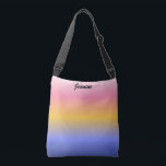 Pink Yellow and Blue Gradient Tragetaschen Mit Langen Trägern<br><div class="desc">Pink shades into yellow,  which shades into blue on this beautiful crossbody bag.  Perfect for spring or summer,  for shopping,  at the office,  or at school.</div>