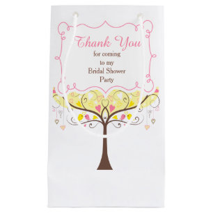 Pink & Yellow Floral Bird Brautparty Vielen Dank Kleine Geschenktüte