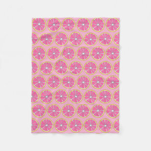 Pink Yellow Grapefruit Citrus Frucht Feinschmecker Fleecedecke