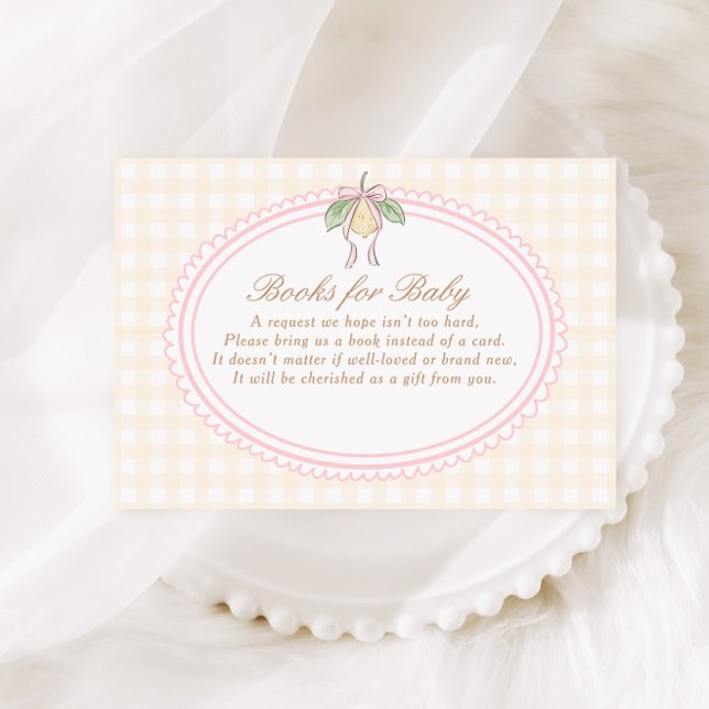 Pink & Yellow Lemon Bow Books for Baby Begleitkarte (Von Creator hochgeladen)