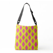 Pink & Yellow Retro Diamond Shoulder Bag