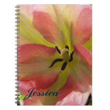 Pink & Yellow Tulip Spiral Notebook