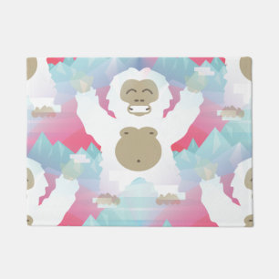 Pink-Yeti-Türmatte Fußmatte