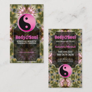 Pink Yin Yang Forest Princess Business Cards Visitenkarte
