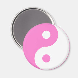 Pink Yin Yang Symbol Magnet