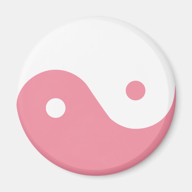 Pink Yin-Yang-Symbol Magnet (Vorne)