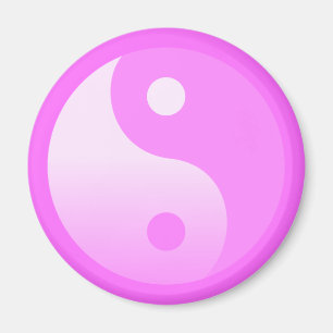 Pink Yin-Yang-Symbol Magnet