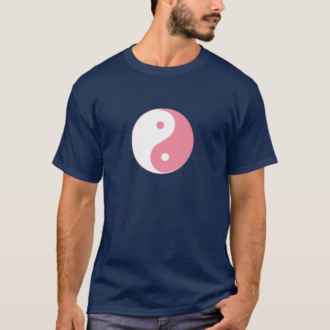 Pink Yin-Yang-Symbol T-Shirt (Vorderseite)