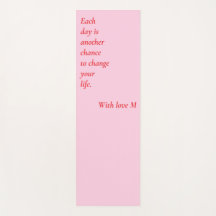 Pink Yoga Mat mit inspirierendem Zitat