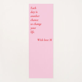 Pink Yoga Mat mit inspirierendem Zitat Yogamatte