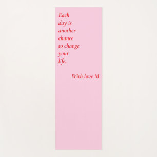 Pink Yoga Mat mit inspirierendem Zitat Yogamatte