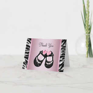 Pink Zebra Baby Dusche Danke