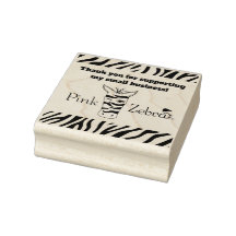 Pink Zebra Danke Briefmarke | Unternehmenslieferun