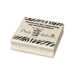 Pink Zebra Danke Briefmarke | Unternehmenslieferun Gummistempel