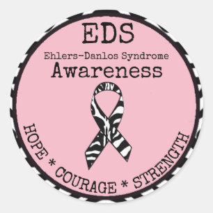 Pink Zebra Hope & Strength EDS Sticker