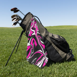 Pink Zebra Melt Golfhandtuch