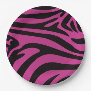 Pink Zebra Pappteller