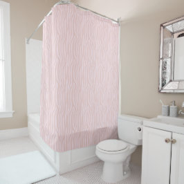 Pink Zebra Pattern Shower Curtain Duschvorhang