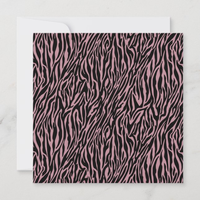 Pink Zebra Print 16 . Geburtstag Einladung (Vorderseite)