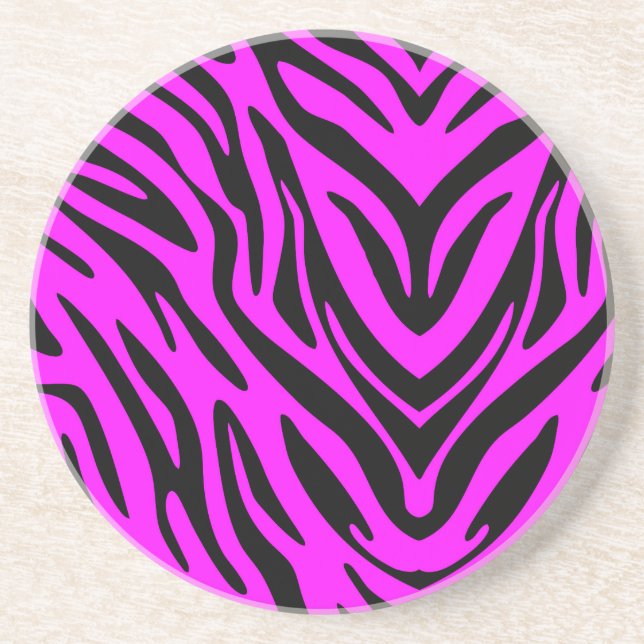 Pink Zebra Sandstein Untersetzer (Vorne)