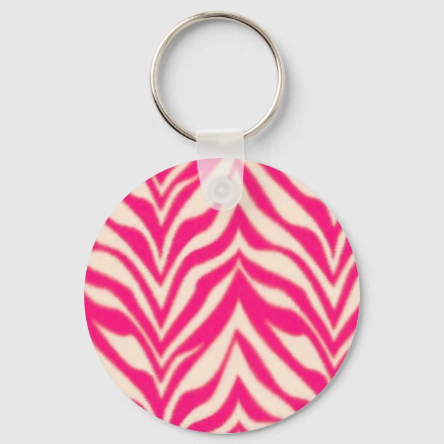 Pink Zebra Schlüsselanhänger (Vorderseite)