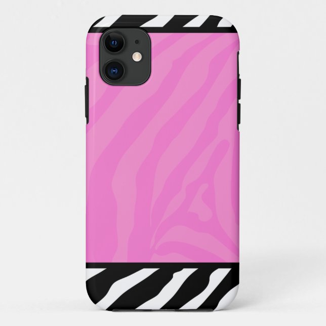 Pink Zebra Stripe Trendy iPhone 5 Fall Case-Mate iPhone Hülle (Rückseite)