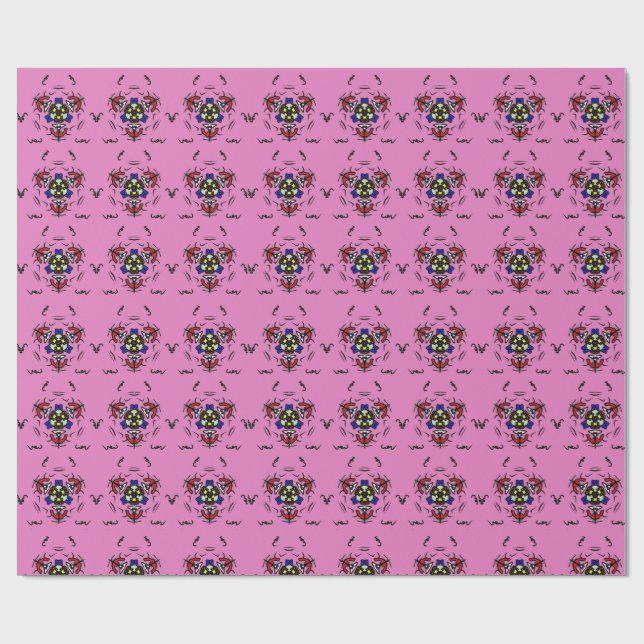 Pink Zen Mandala" Geschenkpapier (Flach)