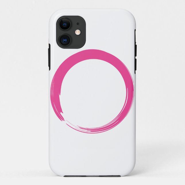 Pink Zen Symbol / Enso Circle Case-Mate iPhone Hülle (Rückseite)