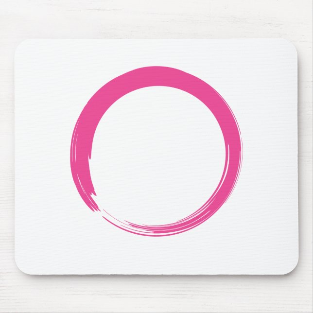 Pink Zen Symbol / Enso Circle Mousepad (Vorne)