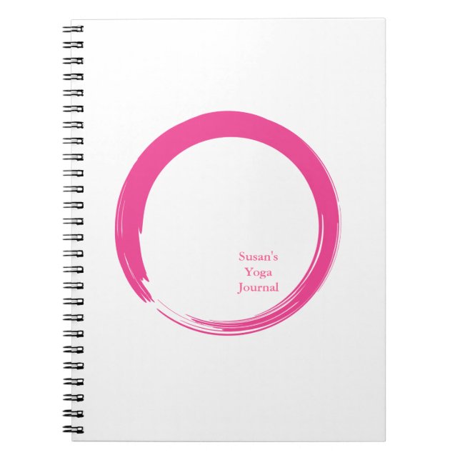 Pink Zen Symbol / Enso Circle Notizblock (Vorderseite)