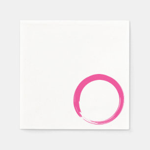 Pink Zen Symbol / Enso Circle Serviette