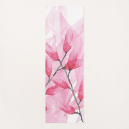Pink Zen Wasserfarbe Abstrakt Kirschblossom Yogamatte