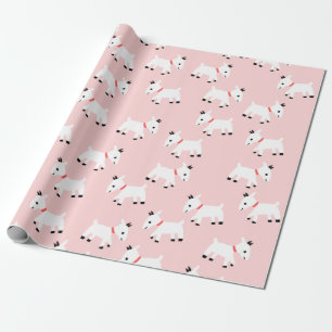 Pink-Ziegen-Wrapping-Papier Geschenkpapier