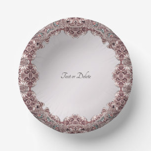 Pink-Zierpapier-Bowles Pappteller