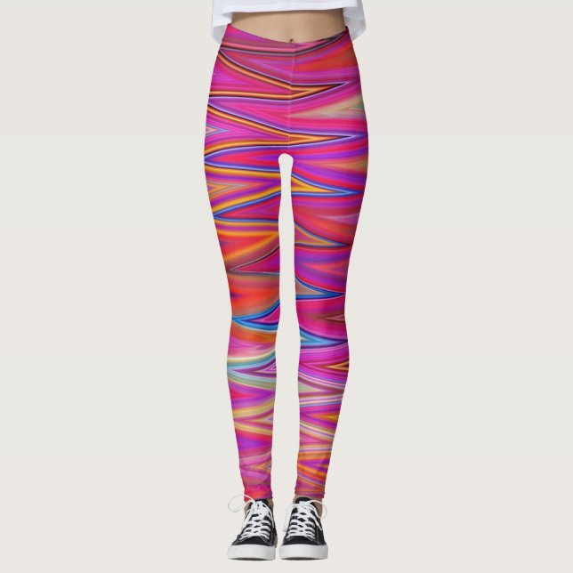 Pink ZigZag Leggings (Vorderseite)