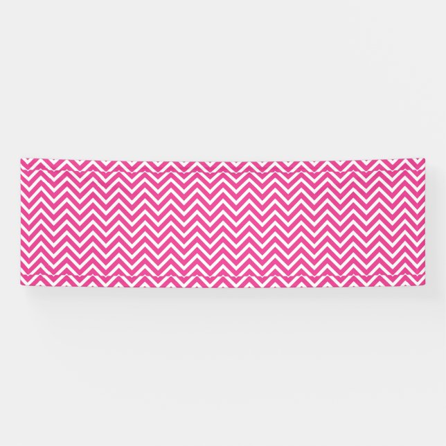 Pink Zigzag Zickzack Muster Banner (Horizontal)
