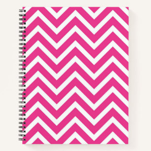 Pink Zigzag Zickzack Muster Notizbuch
