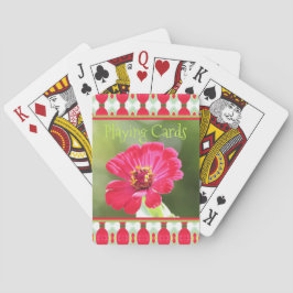 Pink Zinnia Fotografie Spielkarten